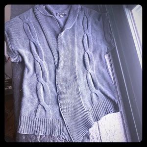 Short sleeve knit cardigan